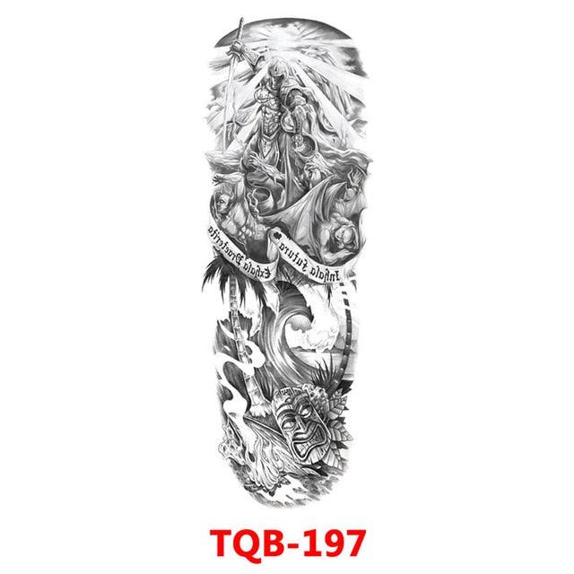 Full Arm Large Size Sleeve Temporary Sticker Dragon Tattoo Waterproof Body Art Realistic 3D Design For Mens Stevvex