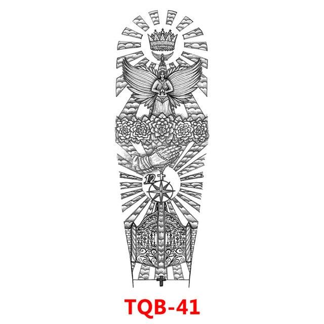 Full Arm Large Size Sleeve Temporary Sticker Dragon Tattoo Waterproof Body Art Realistic 3D Design For Mens Stevvex