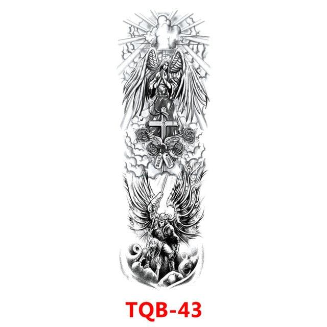 Full Arm Large Size Sleeve Temporary Sticker Dragon Tattoo Waterproof Body Art Realistic 3D Design For Mens Stevvex