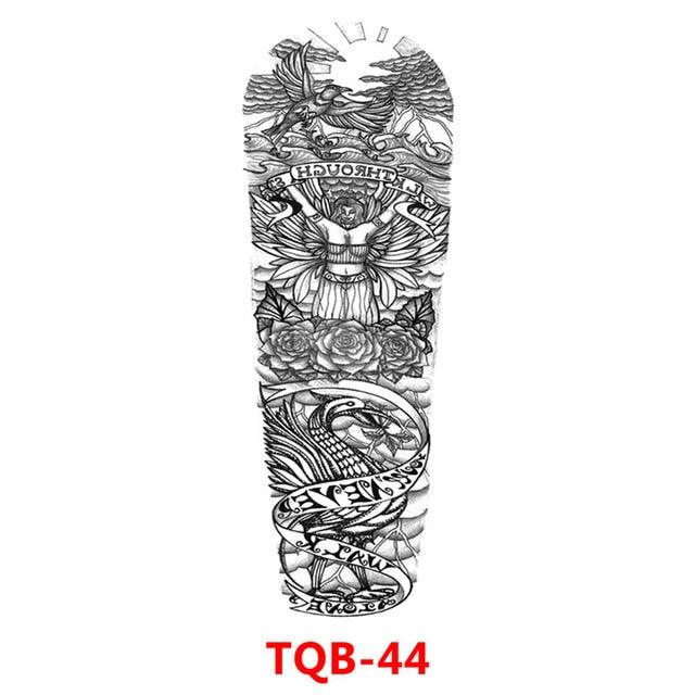 Full Arm Large Size Sleeve Temporary Sticker Dragon Tattoo Waterproof Body Art Realistic 3D Design For Mens Stevvex