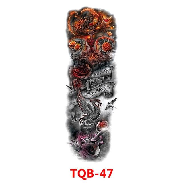 Full Arm Large Size Sleeve Temporary Sticker Dragon Tattoo Waterproof Body Art Realistic 3D Design For Mens Stevvex