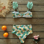 Two-Pieces Women  Push-Up Padded Bra Ruffles Bandage Bikini Set Swimsuit  Women's Bathing Suits Ruffles Flounce Bikini Sets Low Rise Two Piece Swimsuit Swimwear Bathing Suit Beachwear Stevvex