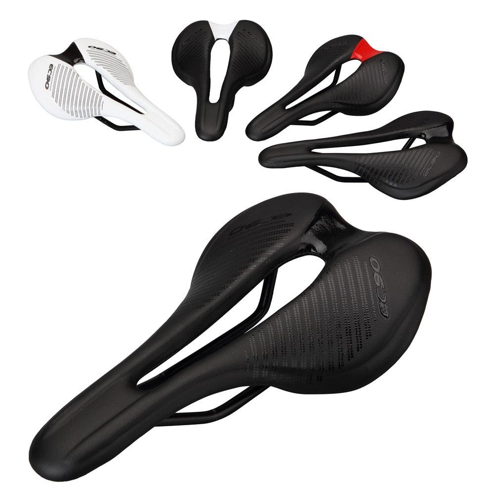 Road Bike Saddles PU Ultralight Breathable Comfortable Seat Cushion Bike Racing Saddle Superflow Road Bike Saddle High Performance And Comfortable Lightweight Sport Road Bike Seat Stevvex