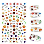 The New 3D Nail Sticker Cool English Letter stickers for nail Foil Love Heart Design Fashion Manicure Stickers Girls Manicure Decoration Nail Art Supplies 3D Self-Adhesive Nail Decals Designer Nail Stickers for Acrylic Nails