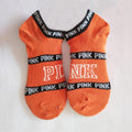 New Fashion Motion Socks Pink Socks New Unisex Cotton Mix Random Harajuku Creative Happy Casual Sports Short Ankle Pink Letters Socks Cotton Socks For Men And Women Stevvex