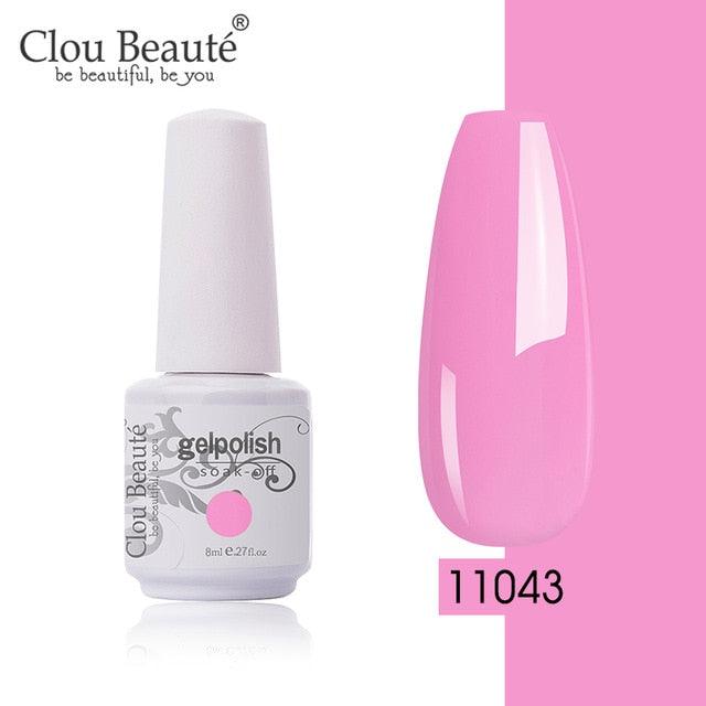 New 2022 Women Gel Nail Polish Pure Pink UV Gel Nail Polish Art Manicure Luxury Colorful Design For Ladies and Womens Stevvex