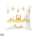 Black Gold Decor Pillow Case Ramadan Cushion Cover Pattern Decorative Cushion Pillowcase Stylish Pillow Home Decor Pillowcover Stevvex