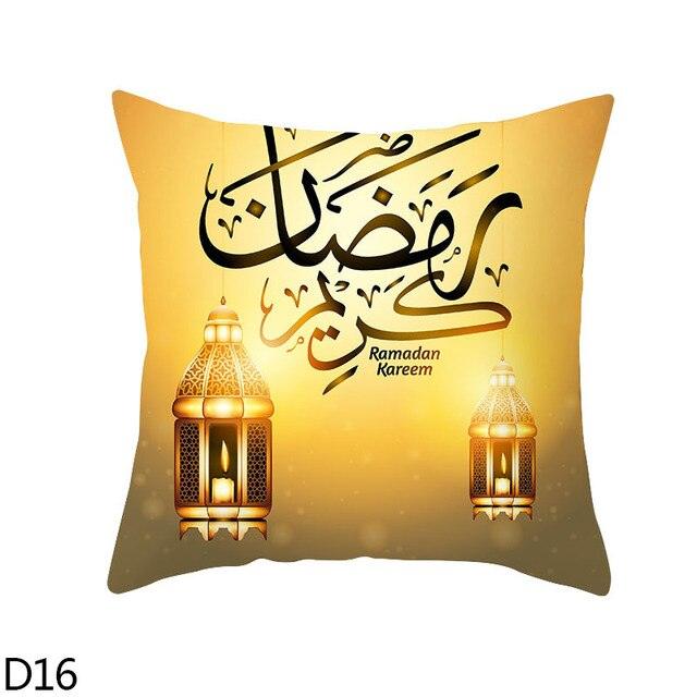 Black Gold Decor Pillow Case Ramadan Cushion Cover Pattern Decorative Cushion Pillowcase Stylish Pillow Home Decor Pillowcover Stevvex