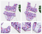 Girls Swimsuit High quality Girls swimwear Two pieces Kids Bikini Set Swimming Suit For Children Girls Swimsuit Flounce Bikini Set 2 Piece Swimwear Watermelon Ruffle Bathing Suits