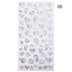 Alphabet Love Shaped  Pattern 3D Nail Stickers Slider Valentine Day Decals Foil For Love Nail Art Decoration Pop Art Nail Stickers Sexy Girl Designs Comics Water Transfer Decals Manicure Lips Nail Art Decorations Slider Nail Art Stickers Stevvex