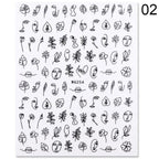 Alphabet Love Shaped  Pattern 3D Nail Stickers Slider Valentine Day Decals Foil For Love Nail Art Decoration Pop Art Nail Stickers Sexy Girl Designs Comics Water Transfer Decals Manicure Lips Nail Art Decorations Slider Nail Art Stickers Stevvex