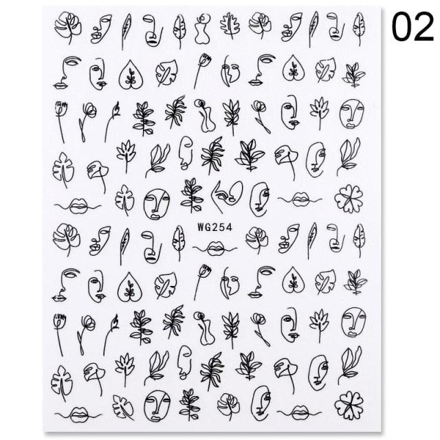 Alphabet Love Shaped  Pattern 3D Nail Stickers Slider Valentine Day Decals Foil For Love Nail Art Decoration Pop Art Nail Stickers Sexy Girl Designs Comics Water Transfer Decals Manicure Lips Nail Art Decorations Slider Nail Art Stickers Stevvex