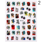 Alphabet Love Shaped  Pattern 3D Nail Stickers Slider Valentine Day Decals Foil For Love Nail Art Decoration Pop Art Nail Stickers Sexy Girl Designs Comics Water Transfer Decals Manicure Lips Nail Art Decorations Slider Nail Art Stickers Stevvex