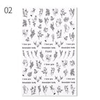 Alphabet Love Shaped  Pattern 3D Nail Stickers Slider Valentine Day Decals Foil For Love Nail Art Decoration Pop Art Nail Stickers Sexy Girl Designs Comics Water Transfer Decals Manicure Lips Nail Art Decorations Slider Nail Art Stickers Stevvex