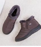 Women Boots Fashion Waterproof Snow Boots For Winter Casual Lightweight Ankle Warm Winter Boots Fur Lined Warm Ankle Boots Slip On Waterproof Shoes Comfortable Soft Design For Female Stevvex