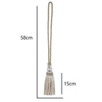 Faux Crystal Beaded Tassels Fringe Curtain Tieback Rope Window Decoration Door Hanging Ball Tassel Accessories Wonderful Curtain Holdbacks Curtains Tiebacks Home Decorative Braided Buckle Fastener Accessories Window Drapery Ball Tassels Tiebacks 50CM Stevvex