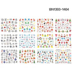 New Geometric Letter Nail Sticker Water Slider Winter Decal Christmas New Year Gift Nail Slider Temporary Tattoos Women Nail Art Stickers Water Transfer Decals Design Nail Art Supplies Manicure Acrylic Nail Foil Stencils Decorations Stevvex