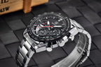New Men Luxury Watches Leather Strap Waterproof Sport Quartz Chronograph Military Watch Men Clock