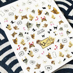 Newest Cats 3D Nail Art Sticker Decal Template Nail Tool Decorations Cute Nail Stickers for Kids and Little Girls Sheets Self Adhesive Nail Art Stickers 3D Animal Nail Decals Nail Art Decoration Set Including Cat Dog Strawberry Bear Chick Bunny Pat