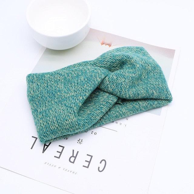 Woolen Cross Cross Top Knot Elastic Hair Bands for Women Soft Solid Color Turban Headbands Women Girls Gorgeous Hair Accessories For Women Stevvex
