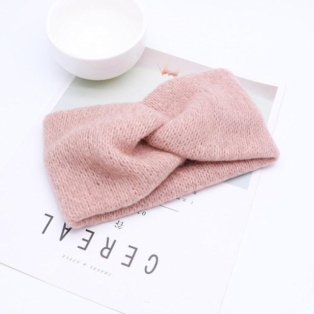 Woolen Cross Cross Top Knot Elastic Hair Bands for Women Soft Solid Color Turban Headbands Women Girls Gorgeous Hair Accessories For Women Stevvex