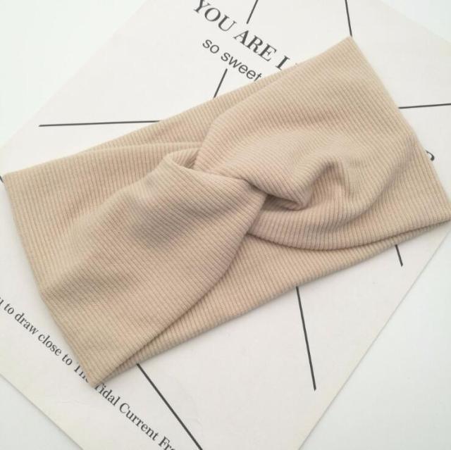 Woolen Cross Cross Top Knot Elastic Hair Bands for Women Soft Solid Color Turban Headbands Women Girls Gorgeous Hair Accessories For Women Stevvex