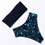 Solid Bikini Set Swimsuit Women Bikini Swimwear Female Halter Top Bathing Suit Swimming Wear Bikini High Cut Swimsuit High Waist Plus Size Summer Swimwear Stevvex