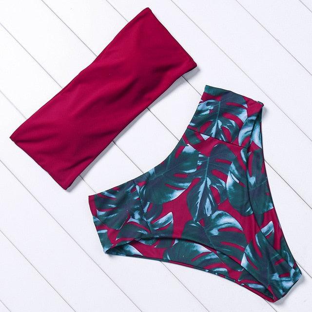 Solid Bikini Set Swimsuit Women Bikini Swimwear Female Halter Top Bathing Suit Swimming Wear Bikini High Cut Swimsuit High Waist Plus Size Summer Swimwear Stevvex