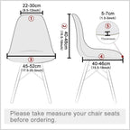 Avangarde Style  Printed Seat Cover For Shell Chair Armless Shell Chair Cover Banquet Home Slipcover Elastic Removable Stretch High Back For Sofa Armchairs Stevvex