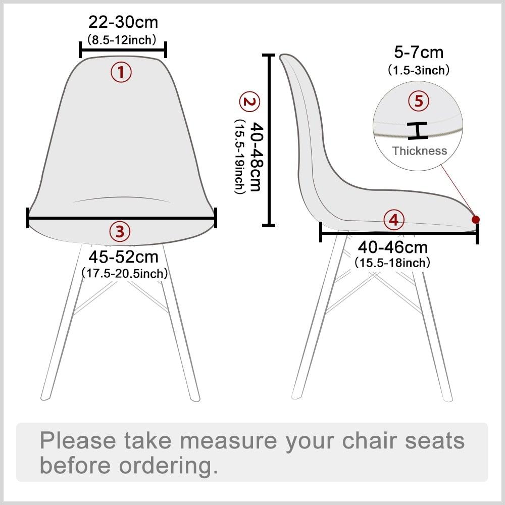 Avangarde Style  Printed Seat Cover For Shell Chair Armless Shell Chair Cover Banquet Home Slipcover Elastic Removable Stretch High Back For Sofa Armchairs Stevvex