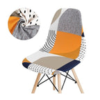Avangarde Style  Printed Seat Cover For Shell Chair Armless Shell Chair Cover Banquet Home Slipcover Elastic Removable Stretch High Back For Sofa Armchairs Stevvex