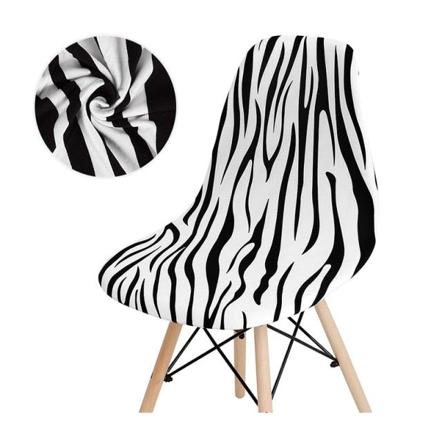 Avangarde Style  Printed Seat Cover For Shell Chair Armless Shell Chair Cover Banquet Home Slipcover Elastic Removable Stretch High Back For Sofa Armchairs Stevvex