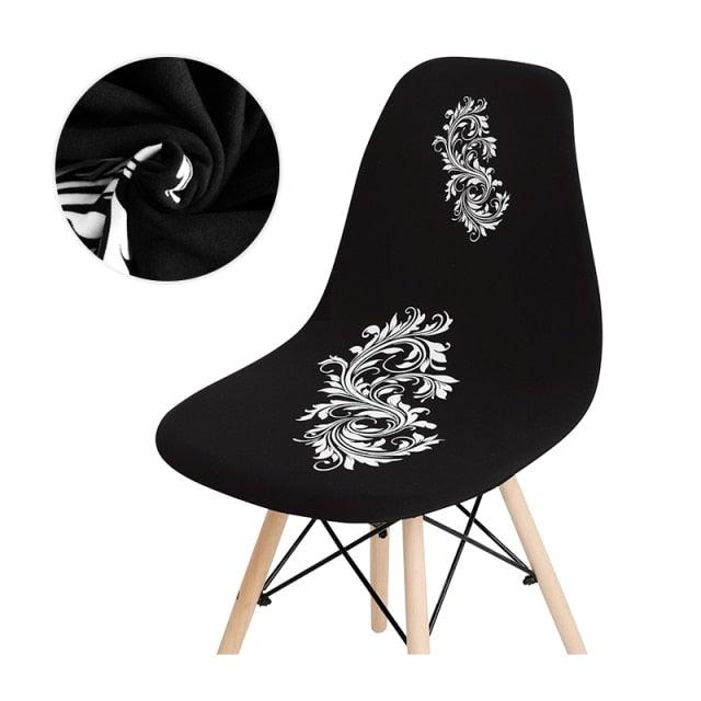 Avangarde Style  Printed Seat Cover For Shell Chair Armless Shell Chair Cover Banquet Home Slipcover Elastic Removable Stretch High Back For Sofa Armchairs Stevvex