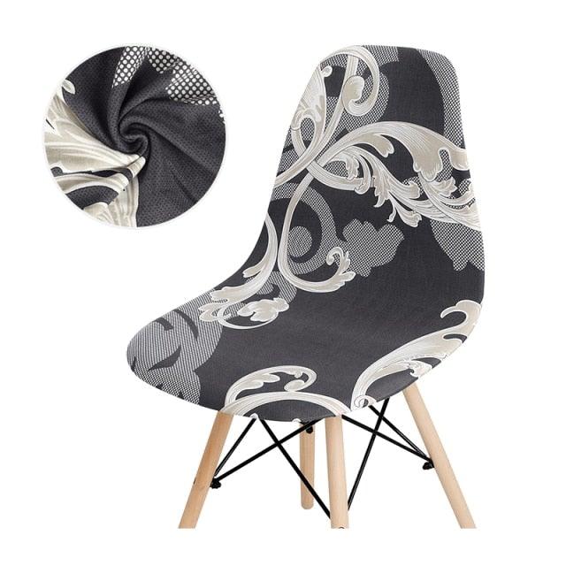 Avangarde Style  Printed Seat Cover For Shell Chair Armless Shell Chair Cover Banquet Home Slipcover Elastic Removable Stretch High Back For Sofa Armchairs Stevvex