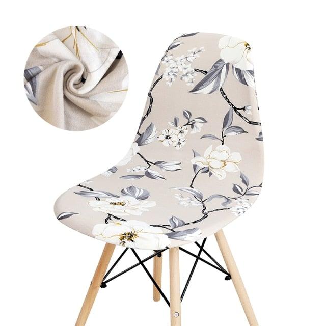 Avangarde Style  Printed Seat Cover For Shell Chair Armless Shell Chair Cover Banquet Home Slipcover Elastic Removable Stretch High Back For Sofa Armchairs Stevvex