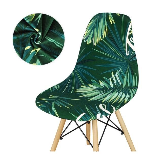 Avangarde Style  Printed Seat Cover For Shell Chair Armless Shell Chair Cover Banquet Home Slipcover Elastic Removable Stretch High Back For Sofa Armchairs Stevvex
