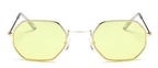 Small Polygon Women Men Sunglasses Delicate Metal Polygon Sunglasses For Women Classic Retro Small Size Frame Women Sunglasses Design Glasses for Men Stevvex