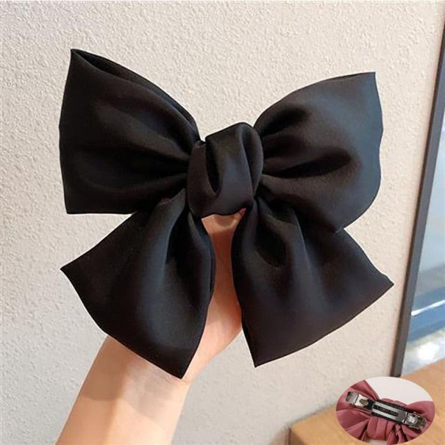 Bow-Knot Elastic Hair Bands Accessories Fashion Hair Band Long Ribbon Bow Ponytail Hair Tie Scrunchies Ponytail Holder Accessories for Women And Girls Stevvex