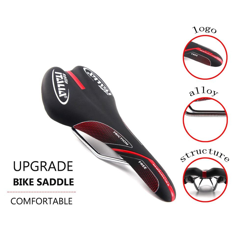 Professional Bicycle Saddle Road Bike Seat Comfortable Hollow Racing Front Cushion Mountain PU Cycling Comfortable Bike Seat Bicycle Saddle Padded Professional Waterproof Road Bike Saddle For Men Riding Bike City Bike Stevvex