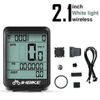 Lightweight Rainproof Bike Computer Bicycle Wireless Speedometer Odometer Cycling Watch LED Screen Measurable Backlight For Visibility At Night Auto On/Off Portable Multi-Function Design Stevvex