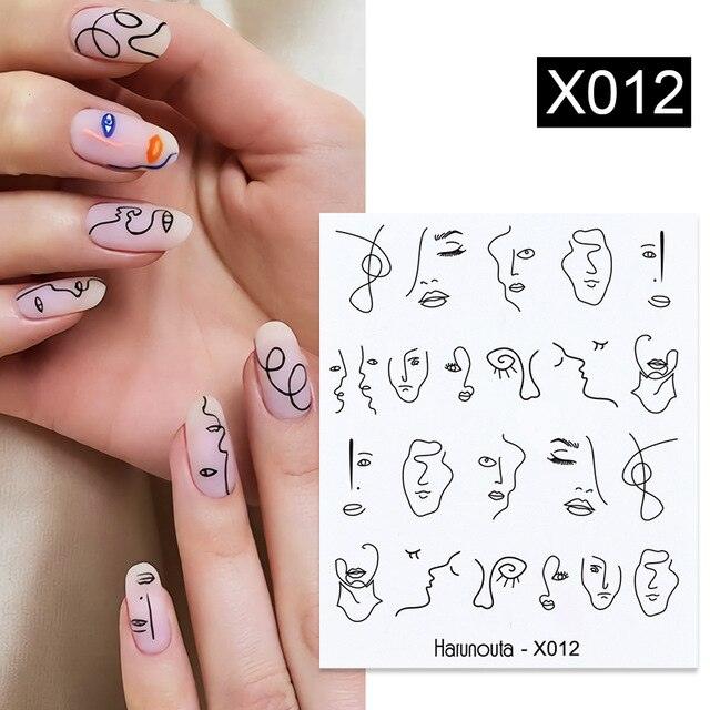 Embossed Nails Sticker 3D Flower Leaves Slider Water Transfer Nail Decals for Nail Art Transfer Sticker  3D Wave Design Decoration for Women Girls Art Stickers Decal Decoration Metallic Curve Strip Line Nail Decor Stevvex