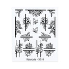 Embossed Nails Sticker 3D Flower Leaves Slider Water Transfer Nail Decals for Nail Art Transfer Sticker  3D Wave Design Decoration for Women Girls Art Stickers Decal Decoration Metallic Curve Strip Line Nail Decor Stevvex