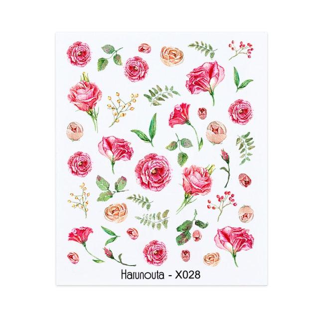 Embossed Nails Sticker 3D Flower Leaves Slider Water Transfer Nail Decals for Nail Art Transfer Sticker  3D Wave Design Decoration for Women Girls Art Stickers Decal Decoration Metallic Curve Strip Line Nail Decor Stevvex