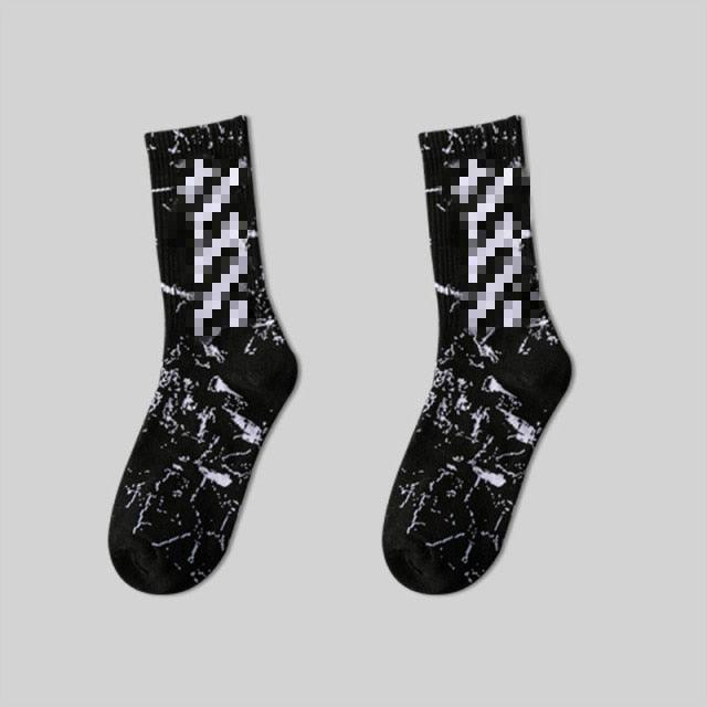 Fashion Men Street Wear Cool Cotton Socks Harajuku Funny Socks Trendy Women Long Socks Crew Socks White Hip Hop Socks Basketball Running Cycling Socks For Men And Women Stevvex
