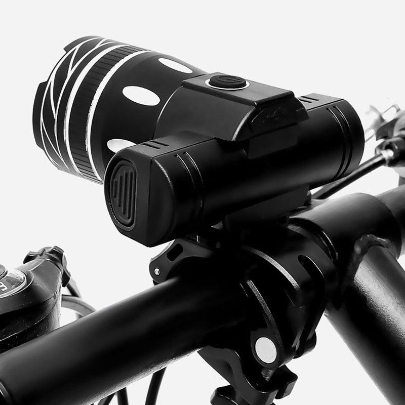 LED Headlight For Bike Electric Scooter USB Rechargeable LED Light Front Lamp High Lumens Brightness Bicycle Light Front With Strong Battery Portable Waterproof Flashlight For Night Cycling Stevvex
