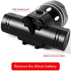 LED Headlight For Bike Electric Scooter USB Rechargeable LED Light Front Lamp High Lumens Brightness Bicycle Light Front With Strong Battery Portable Waterproof Flashlight For Night Cycling Stevvex