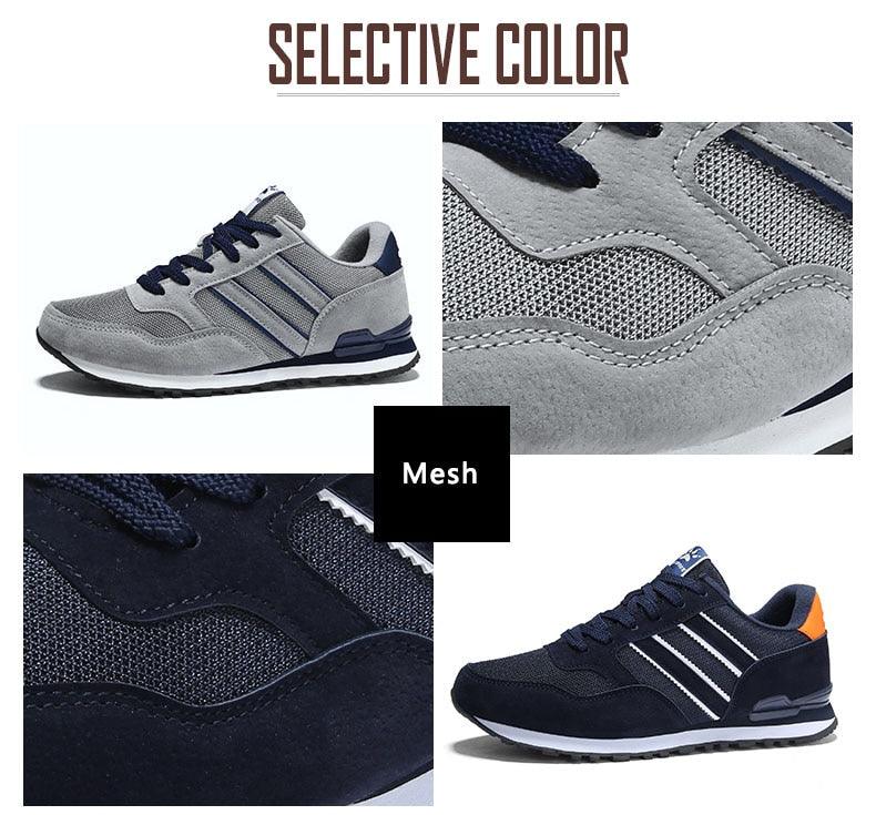 Blue Mens Casual Shoes Comfortable Sneakers Artificial Leather Male Spring Flats Trainers Outdoor Mens Casual Sports High Quality Sneaker Sport Walking Fashion Sneakers Stevvex