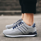 Blue Mens Casual Shoes Comfortable Sneakers Artificial Leather Male Spring Flats Trainers Outdoor Mens Casual Sports High Quality Sneaker Sport Walking Fashion Sneakers Stevvex