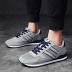Blue Mens Casual Shoes Comfortable Sneakers Artificial Leather Male Spring Flats Trainers Outdoor Mens Casual Sports High Quality Sneaker Sport Walking Fashion Sneakers Stevvex