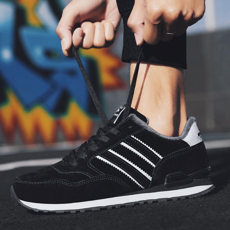 Blue Mens Casual Shoes Comfortable Sneakers Artificial Leather Male Spring Flats Trainers Outdoor Mens Casual Sports High Quality Sneaker Sport Walking Fashion Sneakers Stevvex